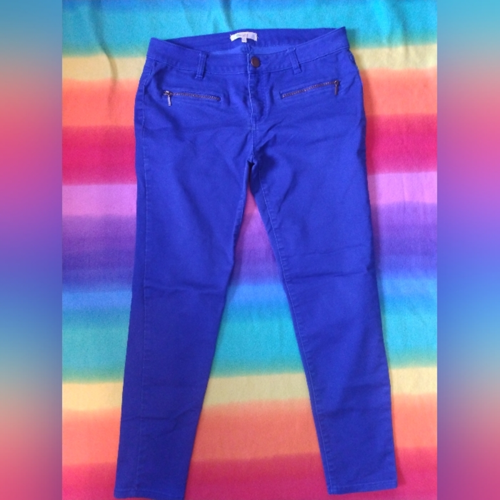 Love.fire brand blue pants with zipper front pocket